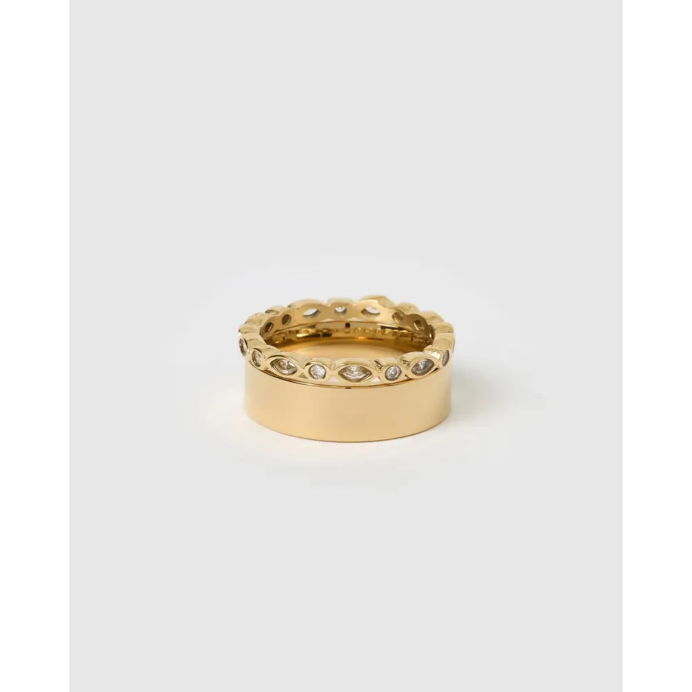 Adelia Gold Ring Stack - Gold / 5 - Rings