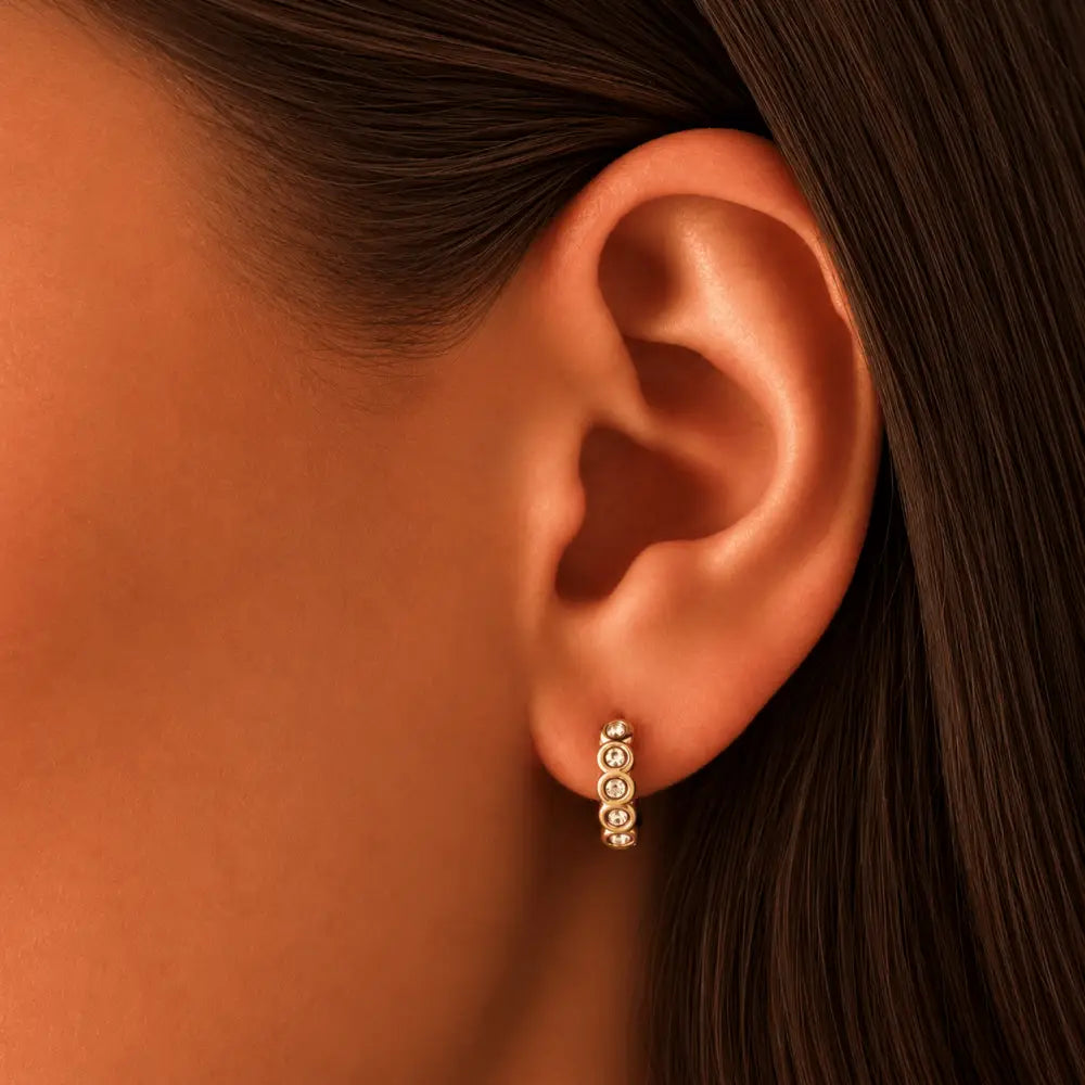 Agatha Huggie Hoop Earrings - Earrings