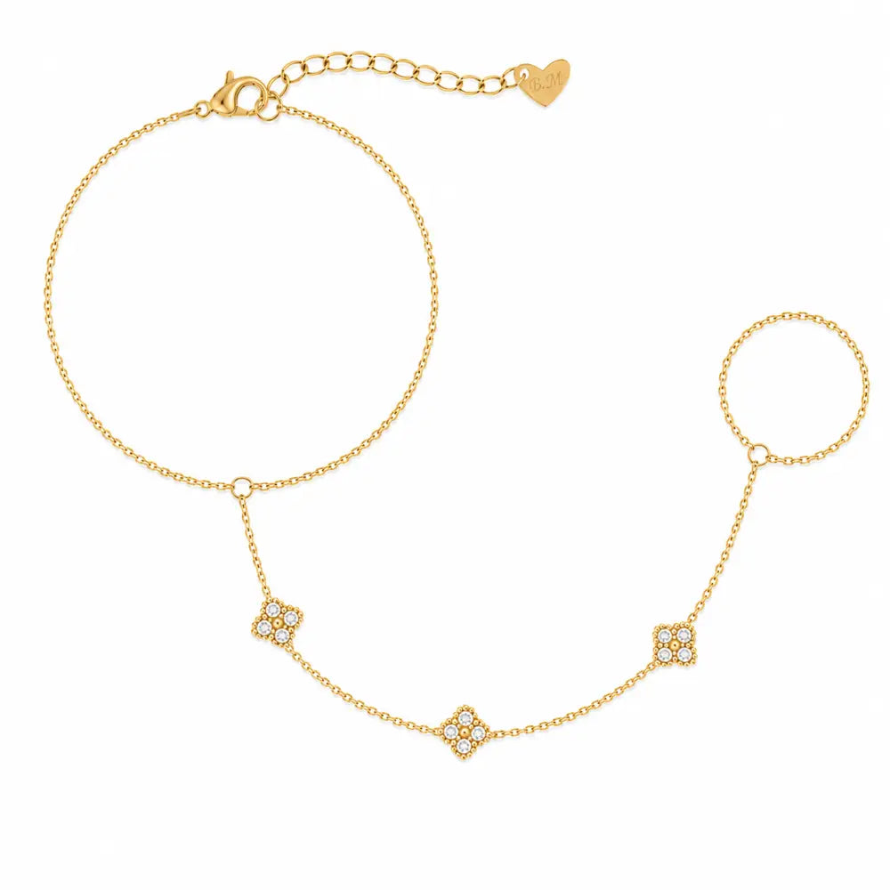 Alexandra Hand Chain Bracelet - Gold - Bracelets