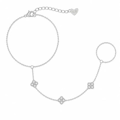 Alexandra Hand Chain Bracelet - Silver - Bracelets
