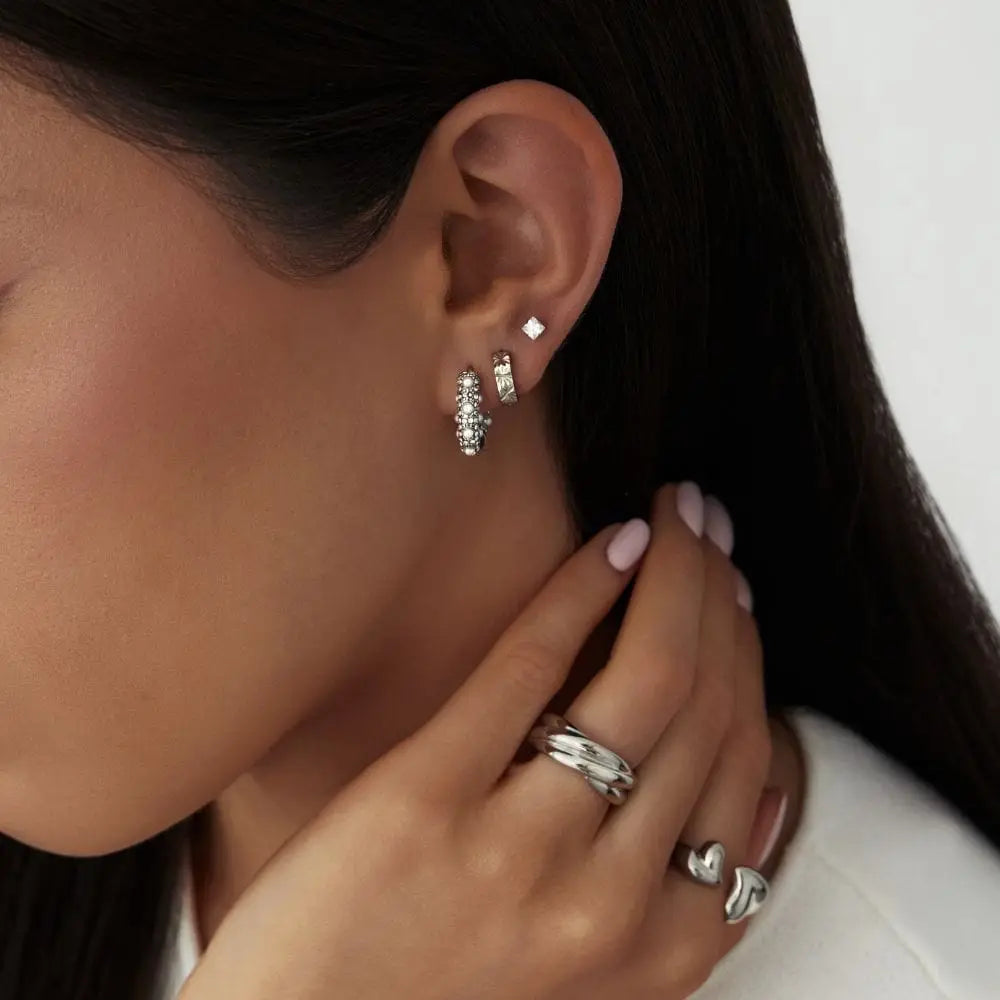 Alice Pearl Hoop Earrings - Earrings