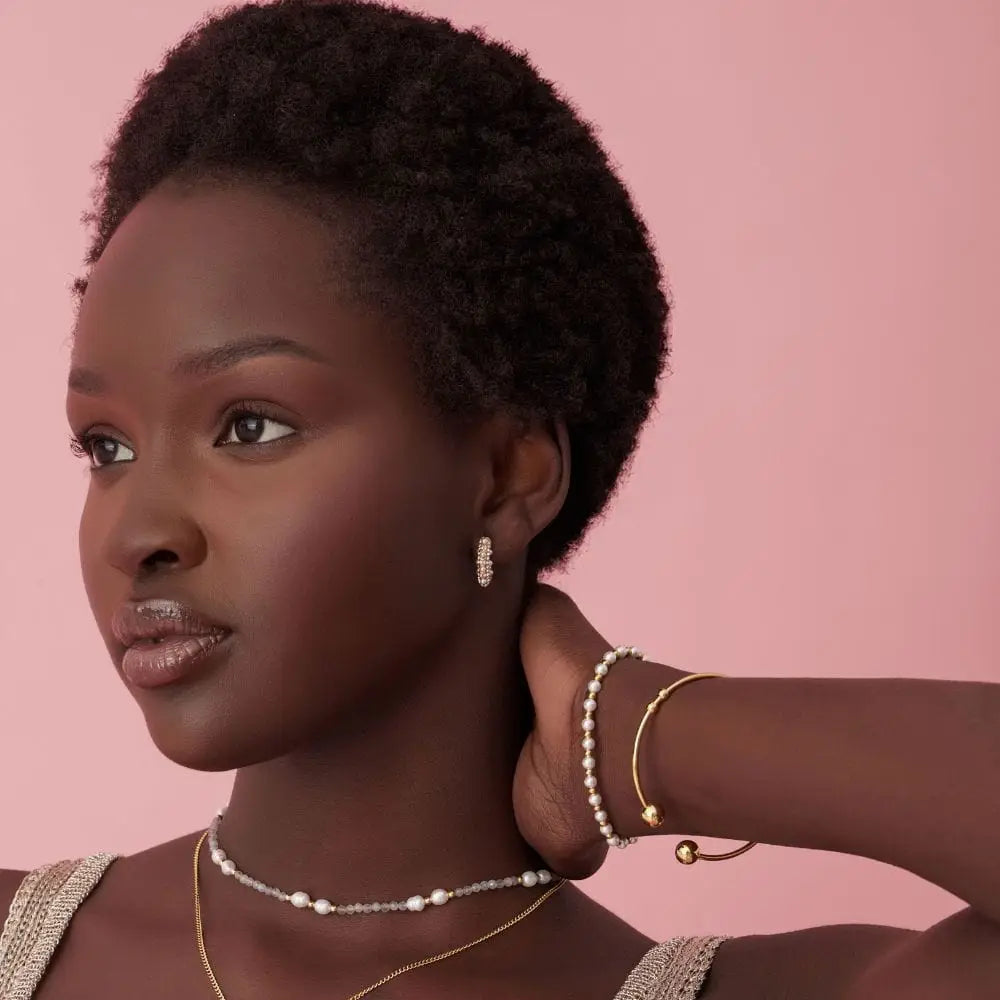 Alice Pearl Hoop Earrings - Earrings