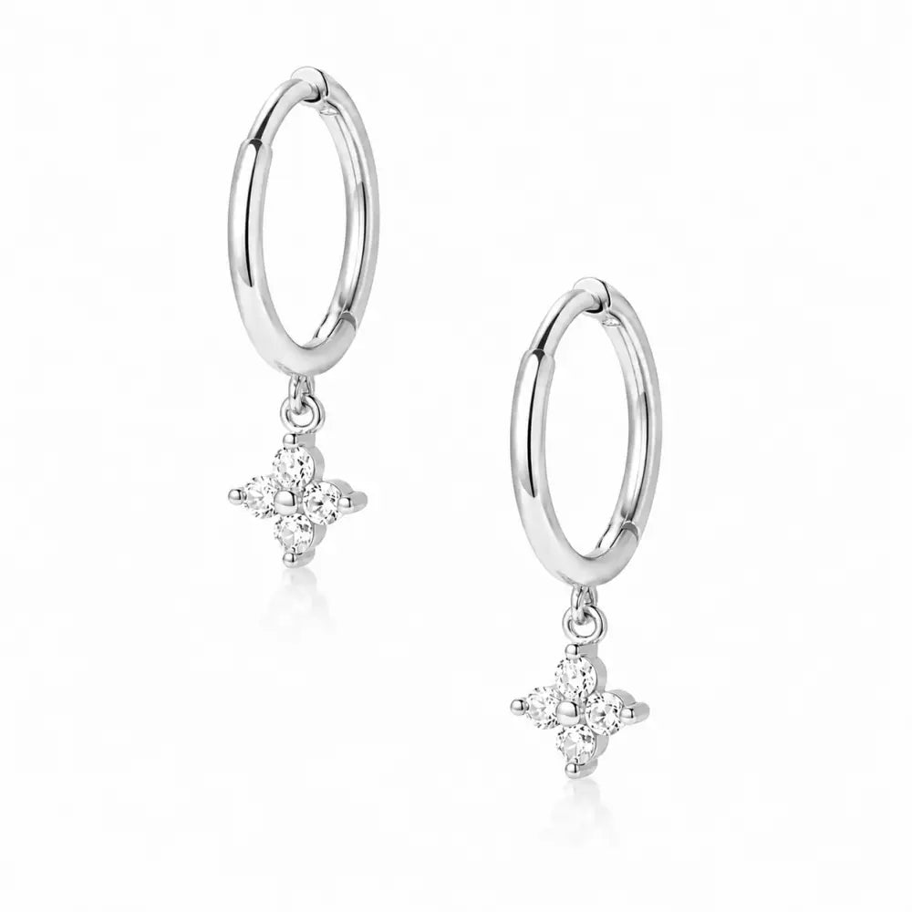 Alix Hoop Earrings - Silver - Earrings