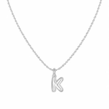 All About Me Initial Necklace - Silver / A - Necklaces