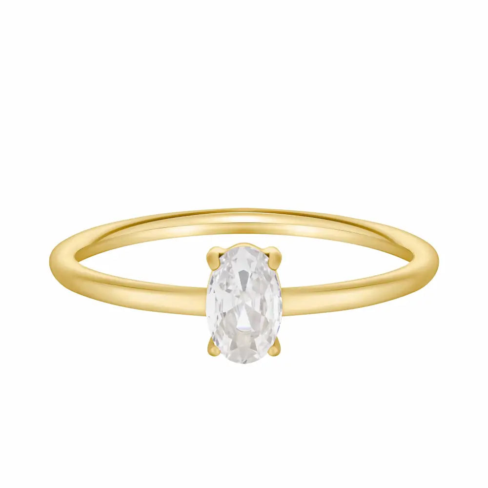 Always Birthstone Ring - Gold / 6 / April - Rings
