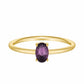 Always Birthstone Ring - Gold / 6 / February - Rings