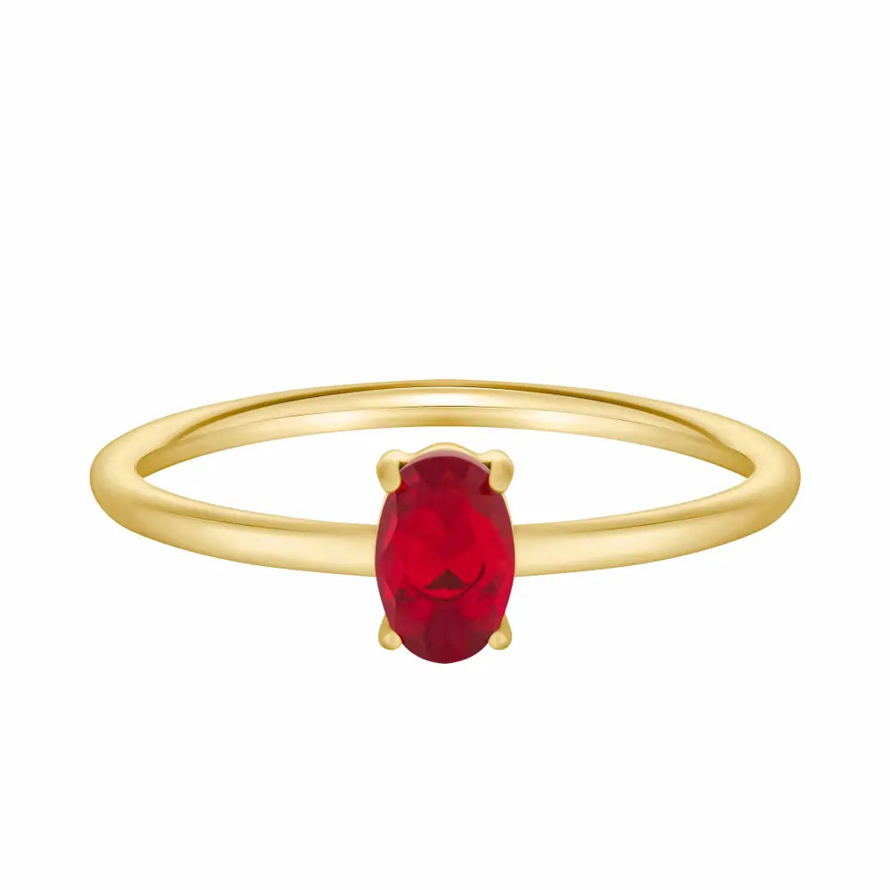 Always Birthstone Ring - Gold / 6 / January - Rings