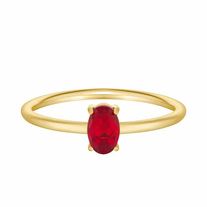 Always Birthstone Ring - Gold / 6 / January - Rings