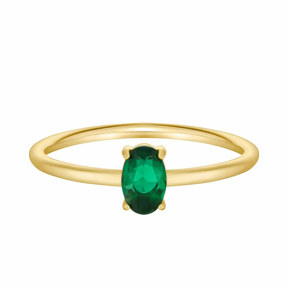 Always Birthstone Ring - Gold / 6 / May - Rings