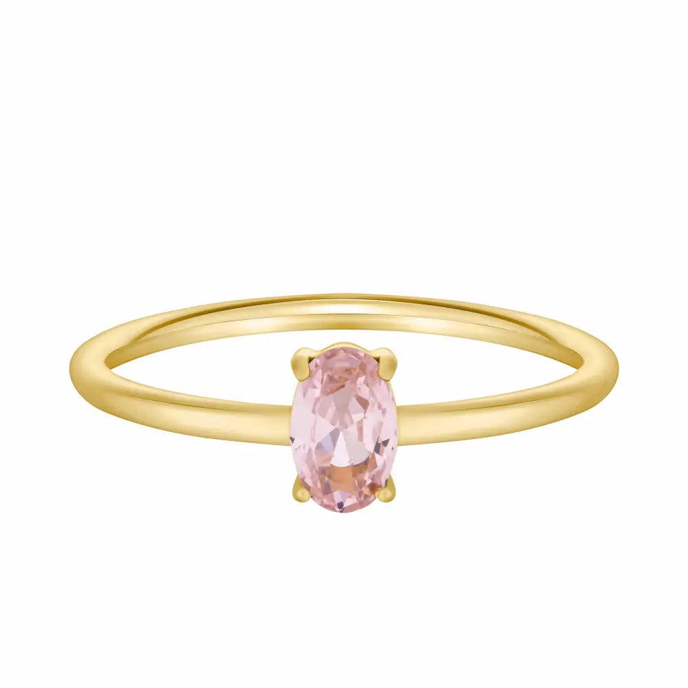 Always Birthstone Ring - Gold / 6 / October - Rings