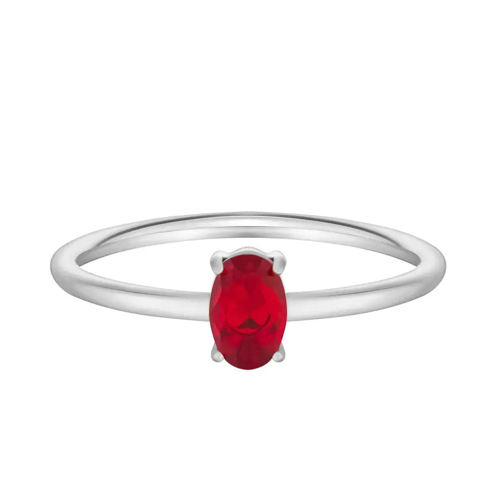 Always Birthstone Ring - Silver / 6 / January - Rings