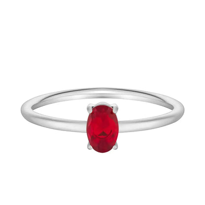 Always Birthstone Ring - Silver / 6 / January - Rings