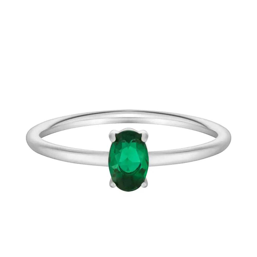 Always Birthstone Ring - Silver / 6 / May - Rings