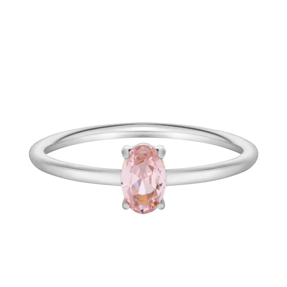 Always Birthstone Ring - Silver / 6 / October - Rings