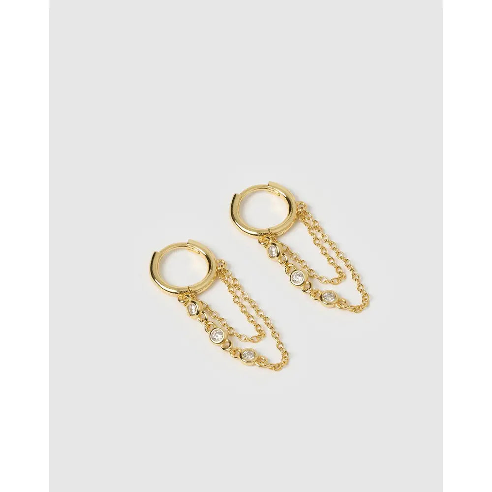 Amaretto Gold Huggie Earrings - Earrings