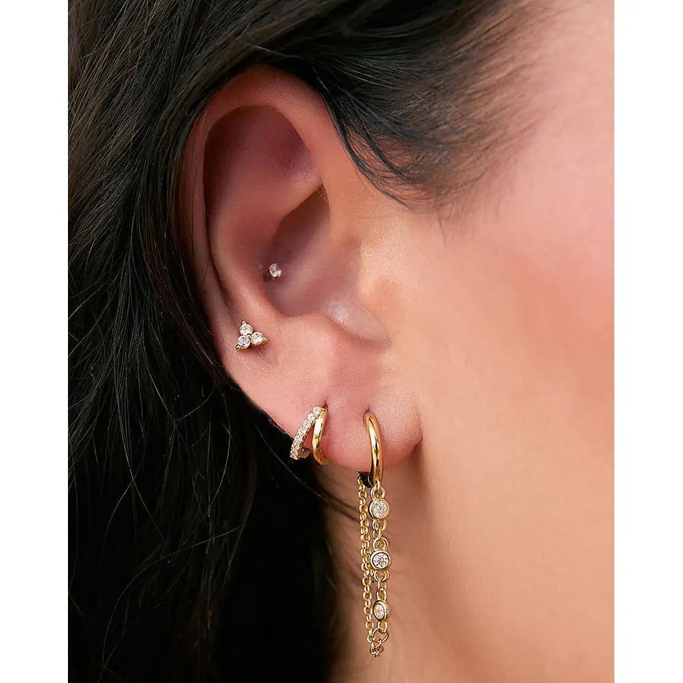 Amaretto Gold Huggie Earrings - Earrings