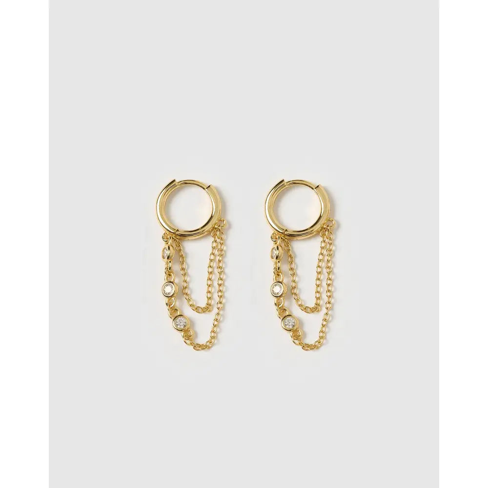 Amaretto Gold Huggie Earrings - Earrings