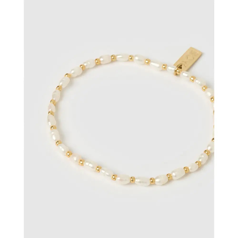 Amber Pearl Gold Bracelet - Gold - Bracelets