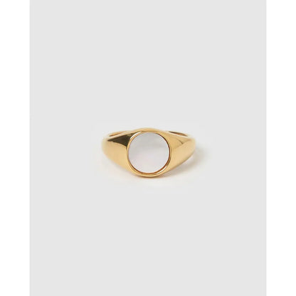 Amira Gold and Pearl Ring - Gold / 6 - Rings