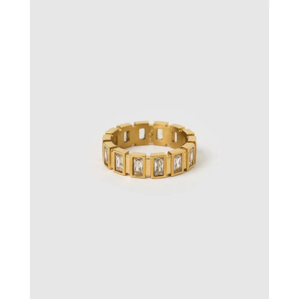 Anastasia Gold Ring with Stones - Gold / 6 - Rings