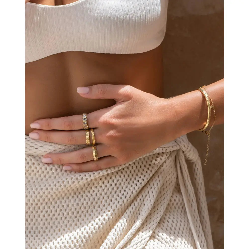 Anastasia Gold Ring with Stones - Rings