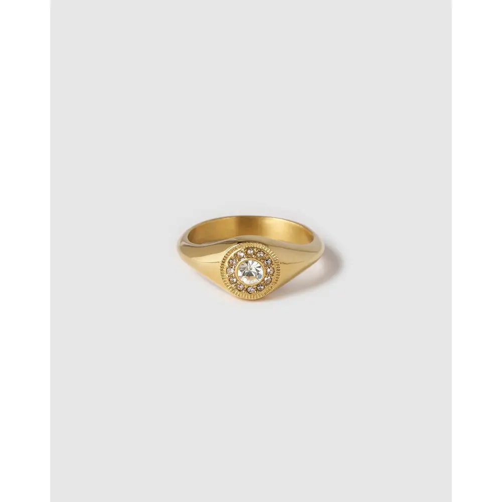 Angelo Gold Ring with Tiger’s Eye - Stone / 6 - Rings