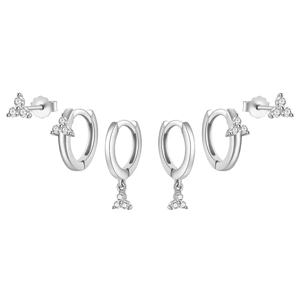 Annie Earring Set - Silver - Earrings