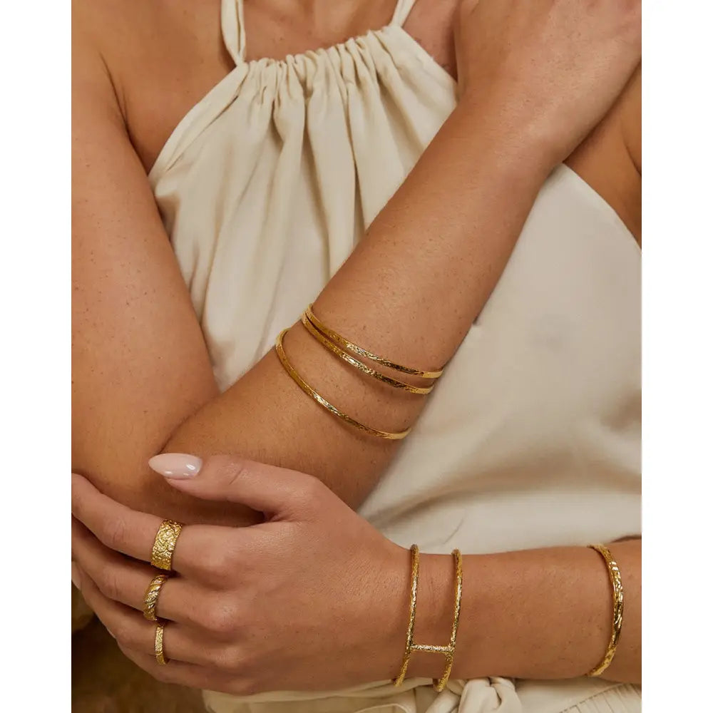 Archie Double Gold Bracelet Stack - Bracelets
