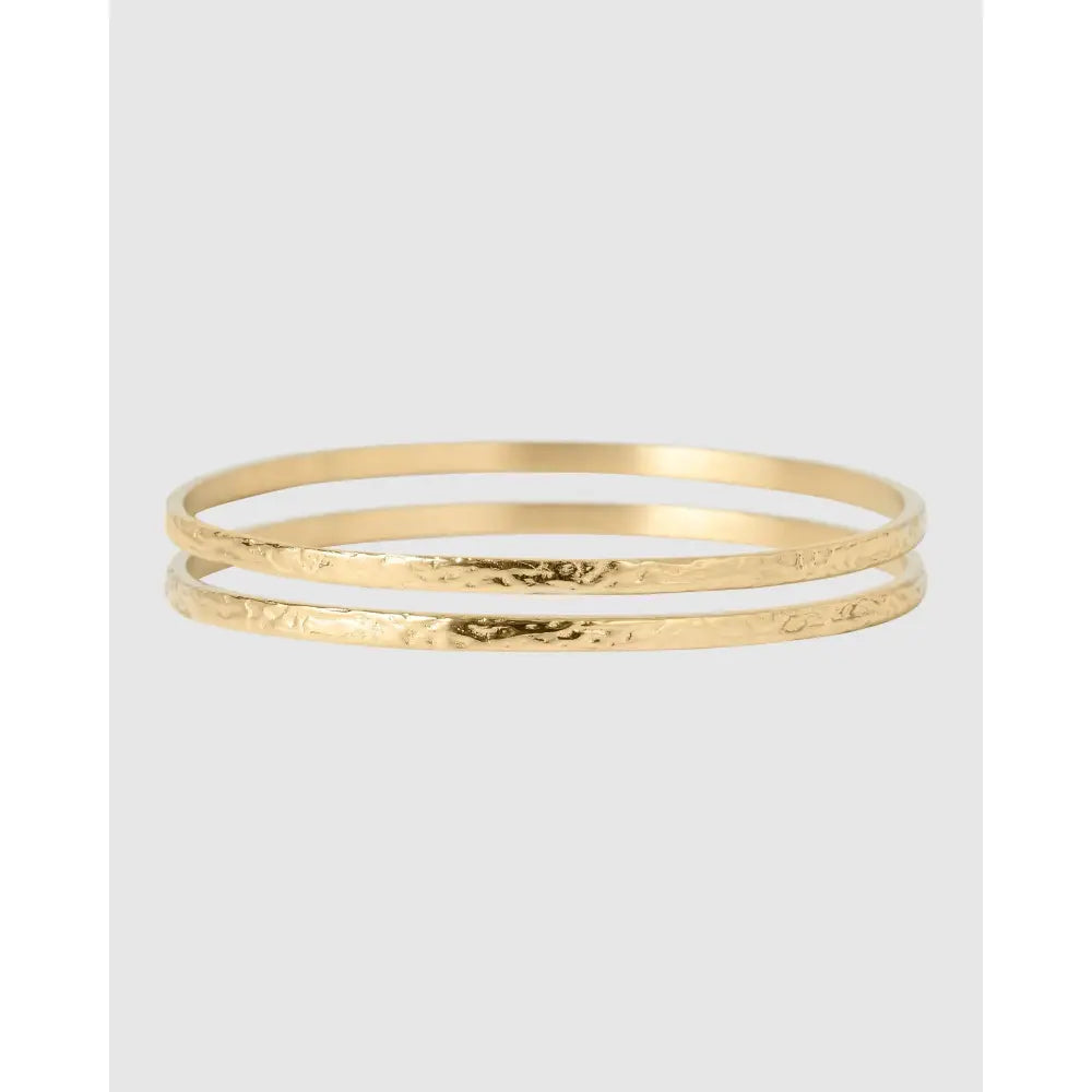 Archie Double Gold Bracelet Stack - Small - Bracelets