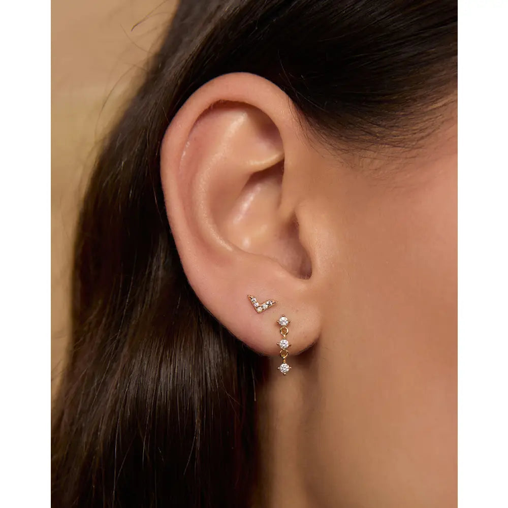 Arrow Gold Stud Earrings - Earrings