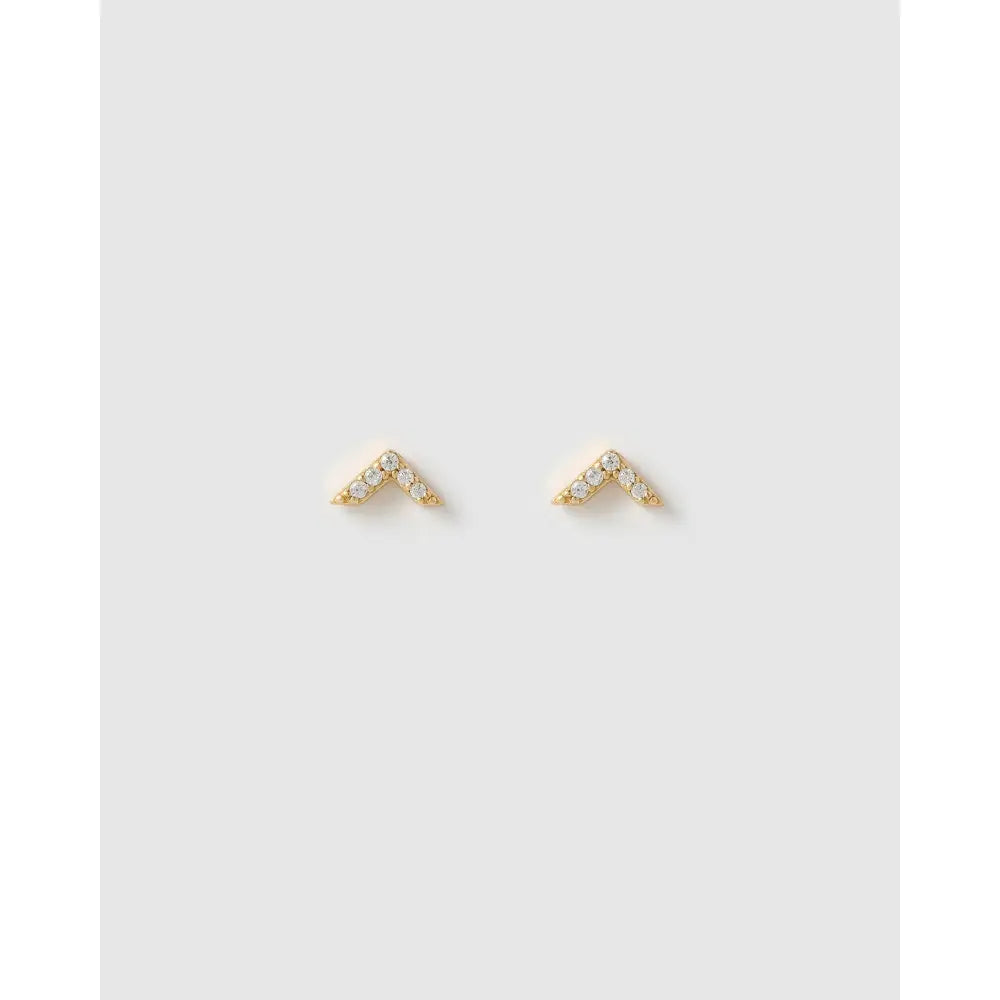 Arrow Gold Stud Earrings - Earrings