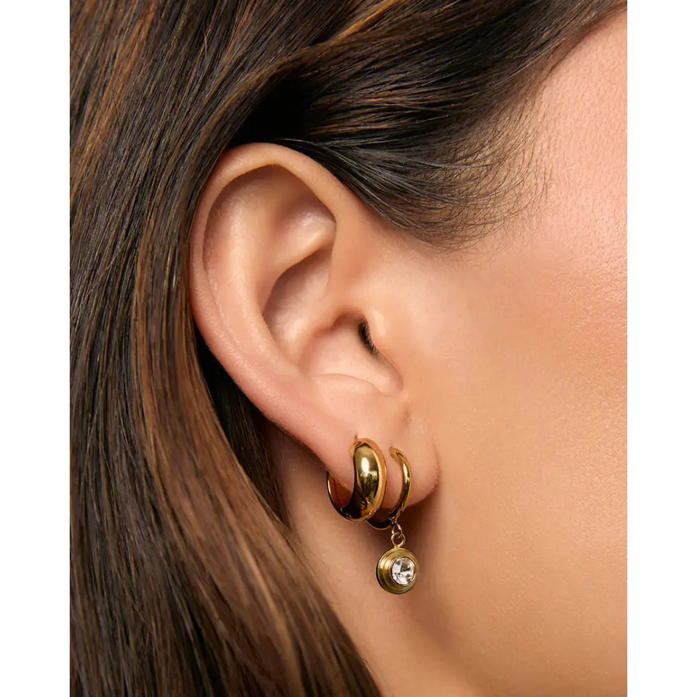 Asher Gold Charm Earrings - Earrings