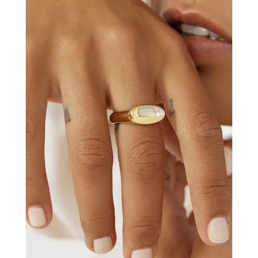 Aster Gold Signet Ring - Rings