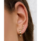 Astra Triple Star Gold Stud Earrings - Earrings