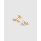 Astra Triple Star Gold Stud Earrings - Earrings