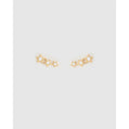 Astra Triple Star Gold Stud Earrings - Earrings