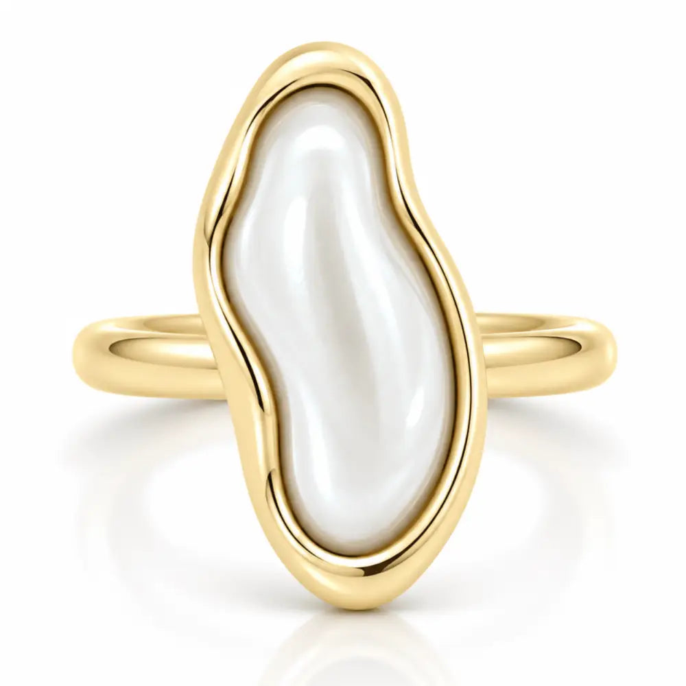 Aveline Pearl Ring - Gold / 6 - Rings