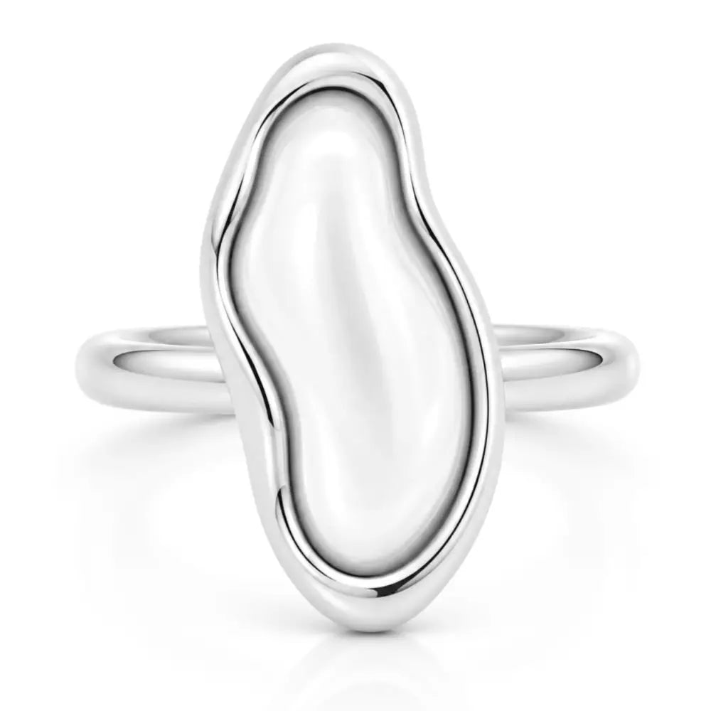 Aveline Pearl Ring - Silver / 6 - Rings