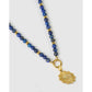 Azure Lapis Lazuli Gold Charm Necklace - Necklaces
