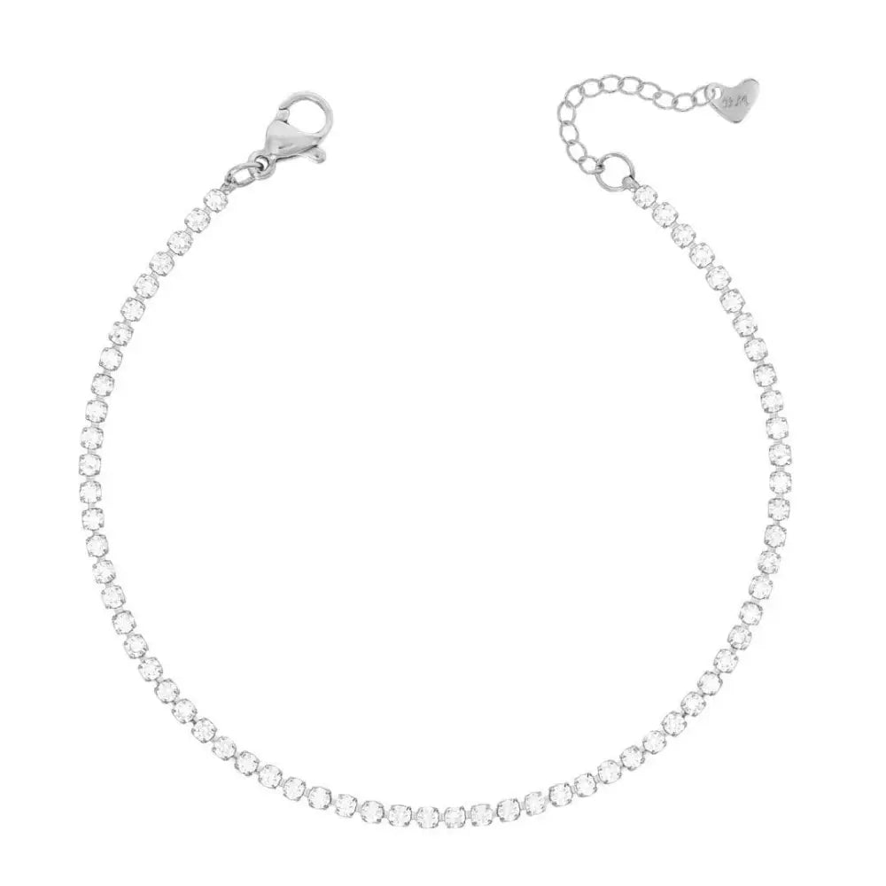 Bardot Tennis Bracelet - Silver / Small - Bracelets