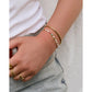 Beaded Gemstone and Pearl Initial Gold Bracelet - Bracelets