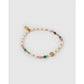 Beaded Gemstone and Pearl Initial Gold Bracelet - R - Bracelets