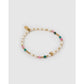 Beaded Gemstone and Pearl Initial Gold Bracelet - Y - Bracelets