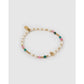 Beaded Gemstone and Pearl Initial Gold Bracelet - Z - Bracelets