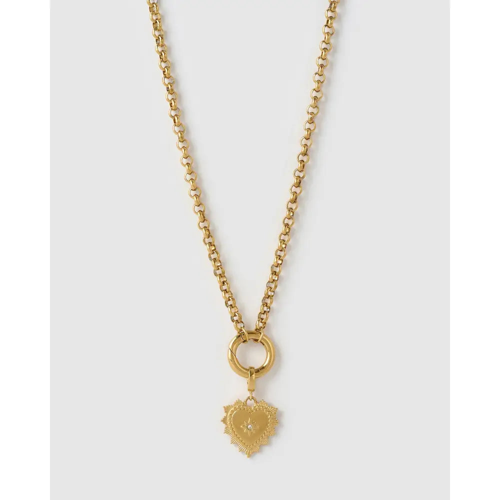 Belle Gold Heart Necklace - Necklaces