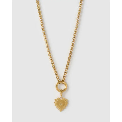 Belle Gold Heart Necklace - Necklaces