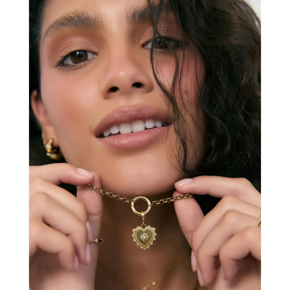 Belle Gold Heart Necklace - Necklaces