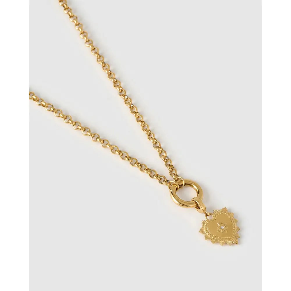 Belle Gold Heart Necklace - Necklaces