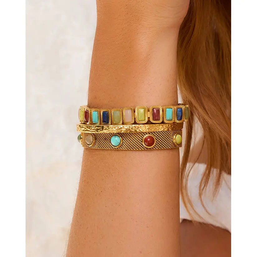 Bettina Gold Beaded Bracelet - Bracelets