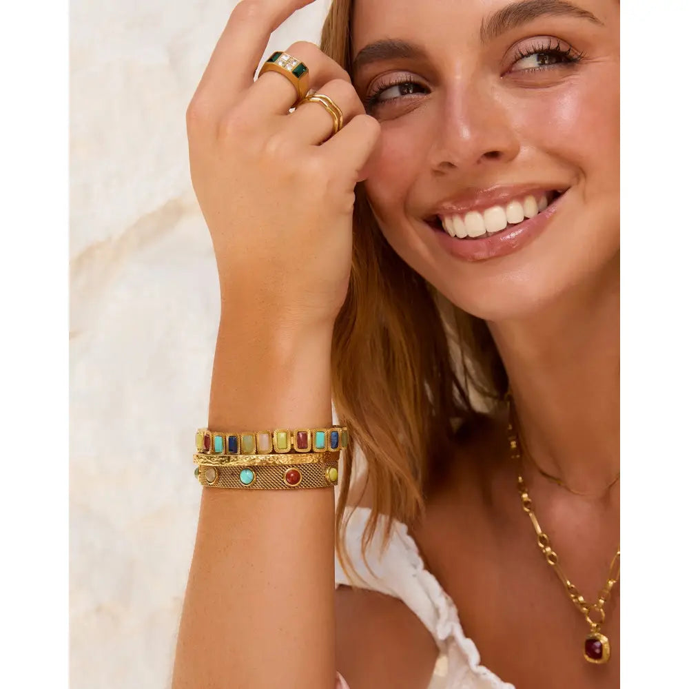 Bettina Gold Beaded Bracelet - Bracelets